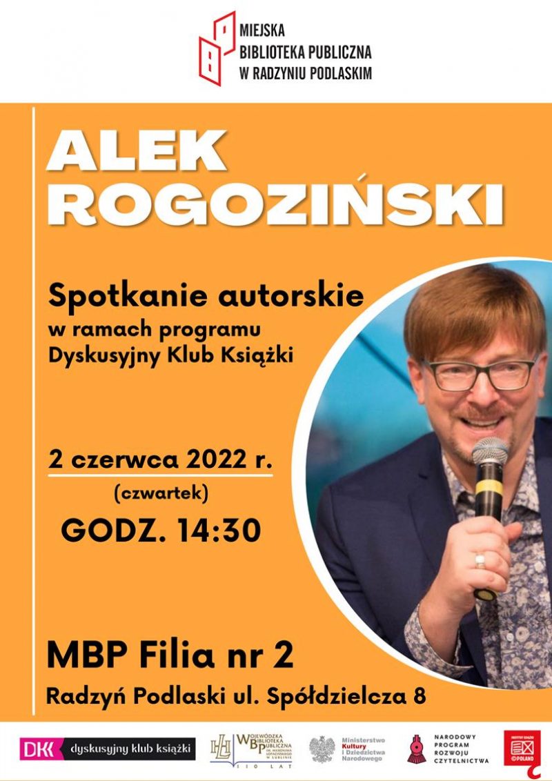 Alek Rogoziński – spotkanie autorskie